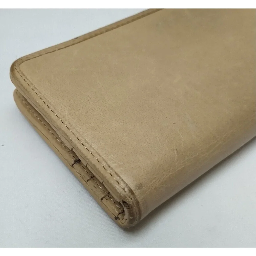 Cole Haan Tan Leather Credit Card Bifold Long Wallet